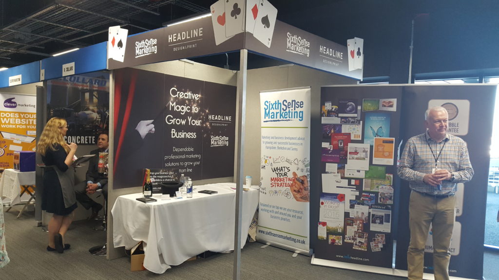 Sixth Sense Marketing and Headline Design and Print co-exhibit at Hampshire Business Expo
