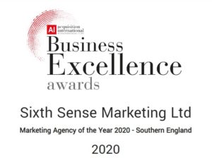 Marketing award for Sixth Sense Marketing